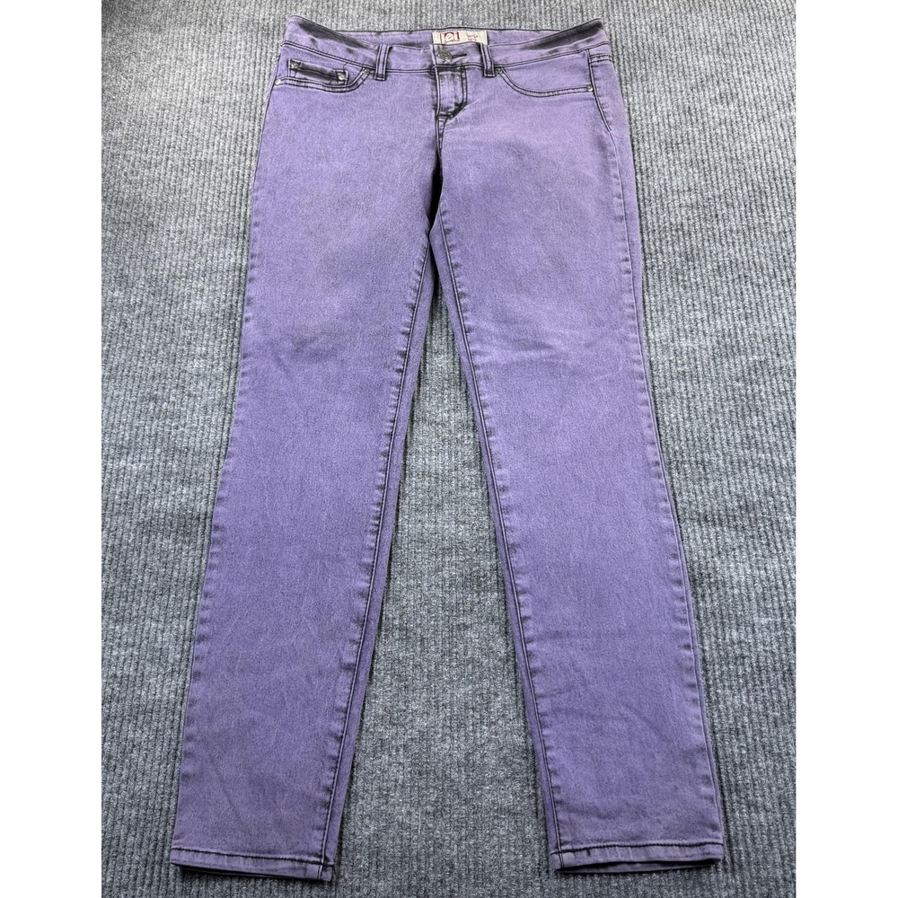 L.e.i. Emma Jegging Jeans Juniors 11 Purple Medium Wash Stretch‎ Denim 32x30 Y2K